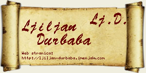 Ljiljan Durbaba vizit kartica
